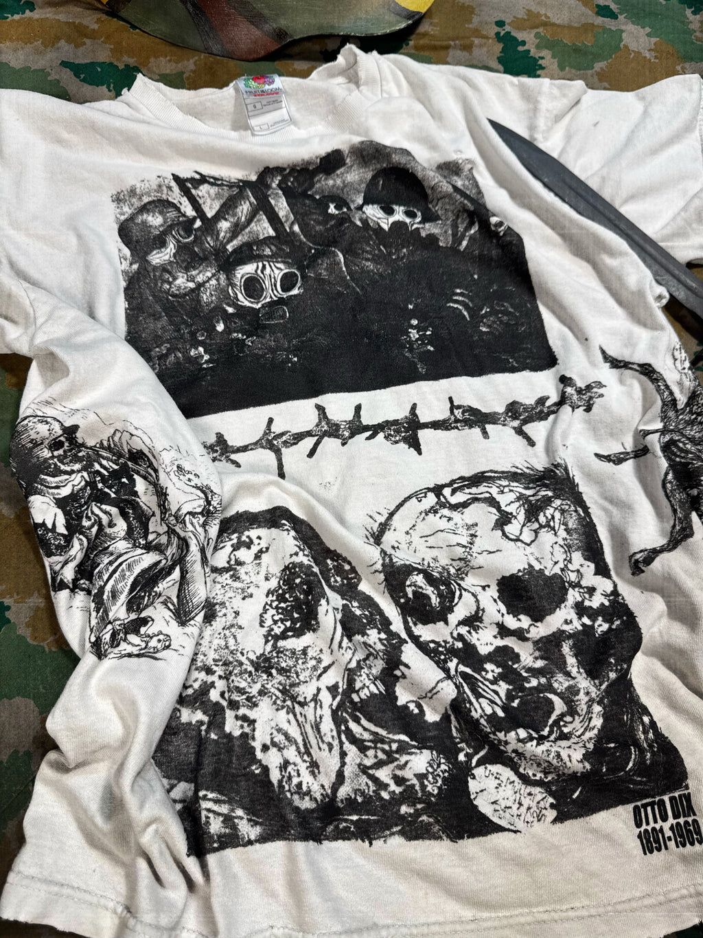 Otto Dix DER KRIEG on White Vintage or New Heavy Cotton