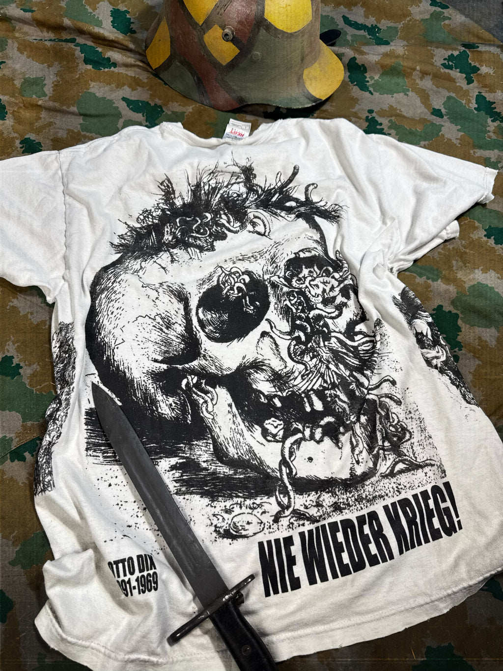 Otto Dix DER KRIEG on White Vintage or New Heavy Cotton